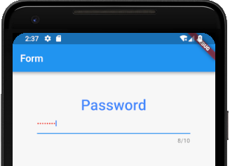 TextField obscureText true
