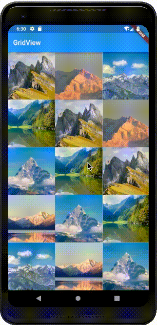 GridView scrollDirection