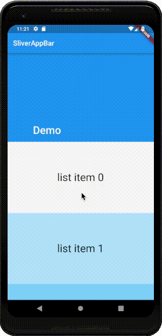 SliverAppBar SliverFixedExtentList