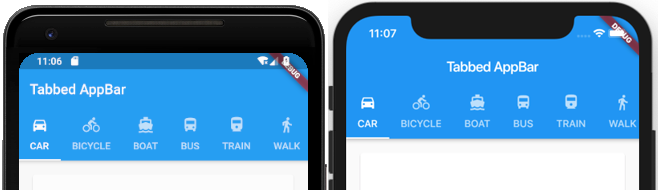 スクロールタブヘッダー