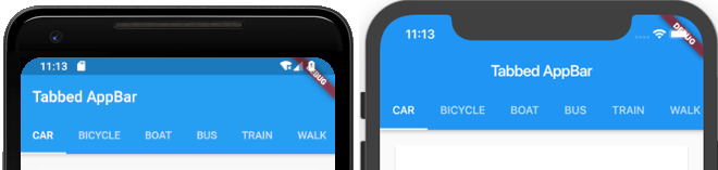 タブ(アイコンなし)ヘッダー